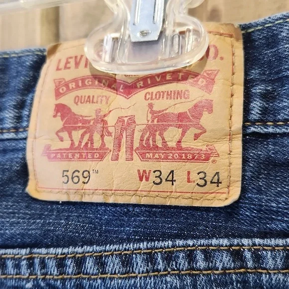Levi's 569, straight legged 34x34, preowned, Excellent condition - Picture 4 of 5